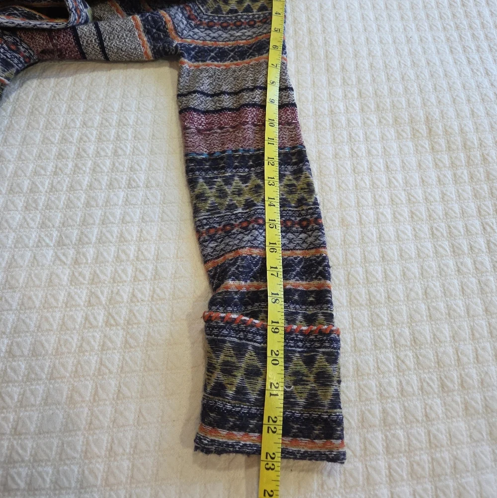 Anthro Angel of the North Faux Fur Collar Long Cardigan Lambswool Sweater XS - Picture 8 of 13